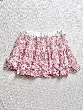 japanese brand floral lace mini skirt